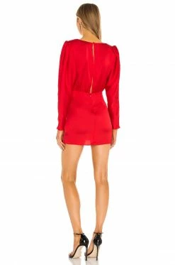 Coupon ⭐ L'Academie The Dore Mini👗 Dress In Red ⌛ -Deals L'Academie Store LCDE WD463 V3