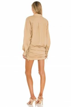 Best Pirce 🛒 L'Academie The Keem Mini👗 Dress In Tan 💯 -Deals L'Academie Store LCDE WD492 V3