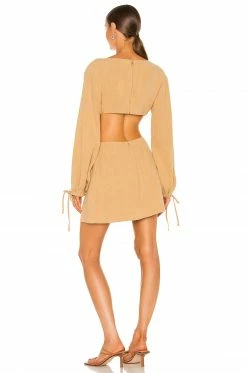Hot Sale ✔️ L'Academie Alora👗 Dress In Tan 👏 -Deals L'Academie Store LCDE WD530 V3