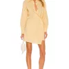 Buy 😀 L'Academie Kaia Mini👗 Dress In Pale Yellow ❤️