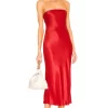 Top 10 🔥 L'Academie Oxly Midi👗 Dress In Red 💯