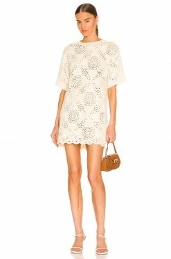 Brand new 👏 L'Academie Kathan Crochet Mini👗 Dress In Ivory 👍