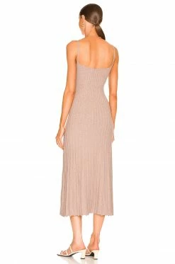 New 🛒 L'Academie Moira Midi Knit👗 Dress In Gray 😀 -Deals L'Academie Store LCDE WD590 V3