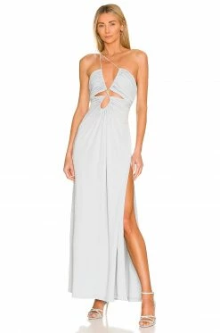 Top 10 🔥 L'Academie Katya Maxi👗 Dress In Light Blue 🔔