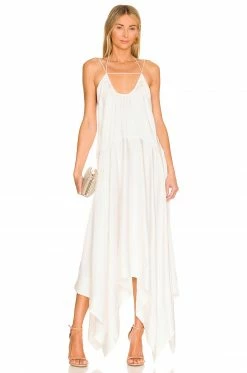 Discount 🧨 L'Academie Odessa Midi👗 Dress In White 🛒