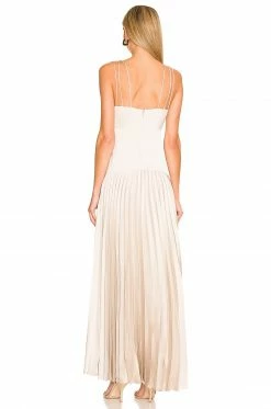Cheap ✔️ L'Academie Caris Maxi👗 Dress In Nude 🤩 -Deals L'Academie Store LCDE WD622 V3