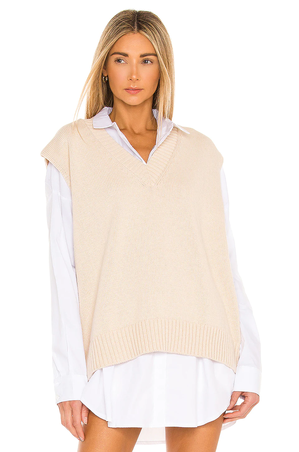 Top 10 ⌛ L'Academie Oversized Sweater Vest In Neutral 🔔