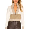 Best deal 🛒 L'Academie Cheshire Half Zip Sweater In Multi Neutral 🎉