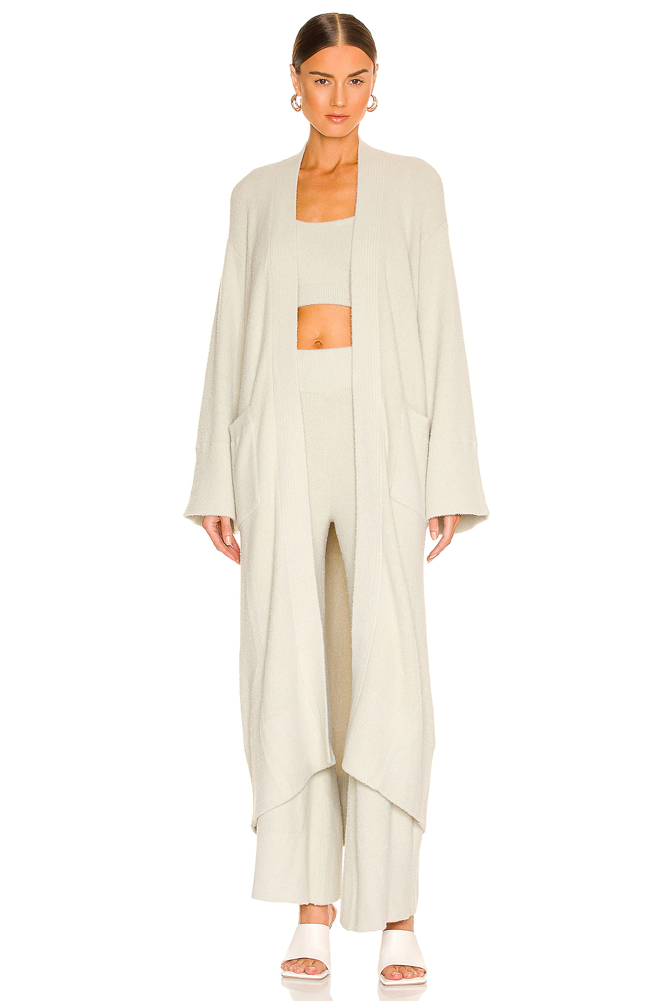 Discount 🤩 L'Academie Finnian Knit Robe In Moss Gray 😀