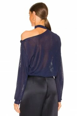 Best deal ❤️ L'Academie Galena Cut Out Pullover In Navy 🎁 -Deals L'Academie Store LCDE WK199 V3