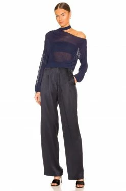 Best deal ❤️ L'Academie Galena Cut Out Pullover In Navy 🎁 -Deals L'Academie Store LCDE WK199 V4