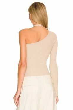 Deals 🧨 L'Academie Terie Cropped One Shoulder Sweater In Pale Gray 🤩 -Deals L'Academie Store LCDE WK200 V4