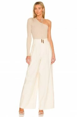 Deals 🧨 L'Academie Terie Cropped One Shoulder Sweater In Pale Gray 🤩 -Deals L'Academie Store LCDE WK200 V5