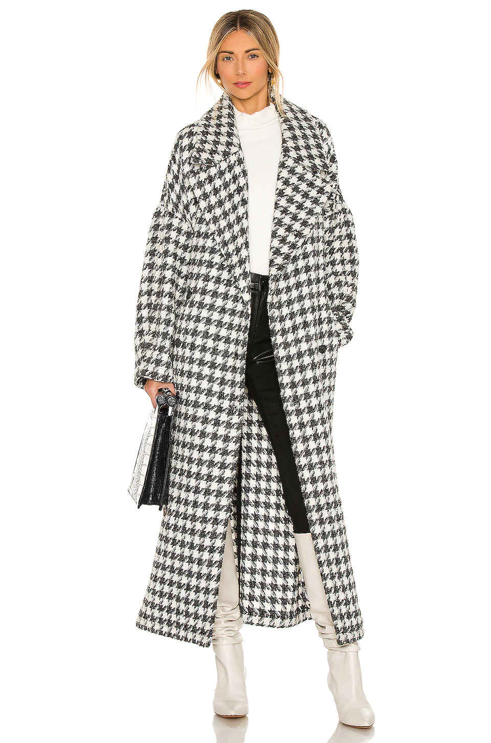 Cheapest 🌟 L'Academie The Celena Coat In Black & Ivory 🧨