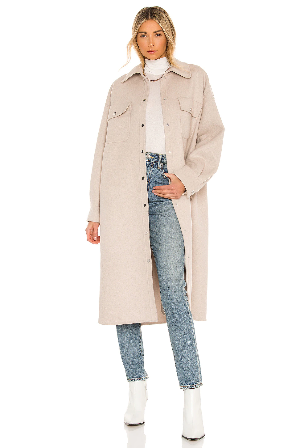 Best Sale ⌛ L'Academie Isabel Shacket In Beige 👏