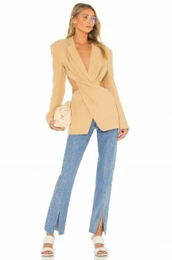 Best deal 🎉 L'Academie Emmy Blazer In Tan ✨ -Deals L'Academie Store LCDE WO144 V4