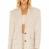 Cheap ✔️ L'Academie Abigail Blazer In Tan & White 🧨