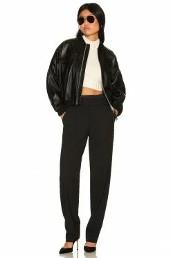 Top 10 ⌛ L'Academie The Jo Leather Jacket In Black 👍 -Deals L'Academie Store LCDE WO153 V4