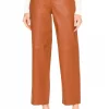 Cheap 🔥 L'Academie Jiselle Leather Pant In Camel ❤️