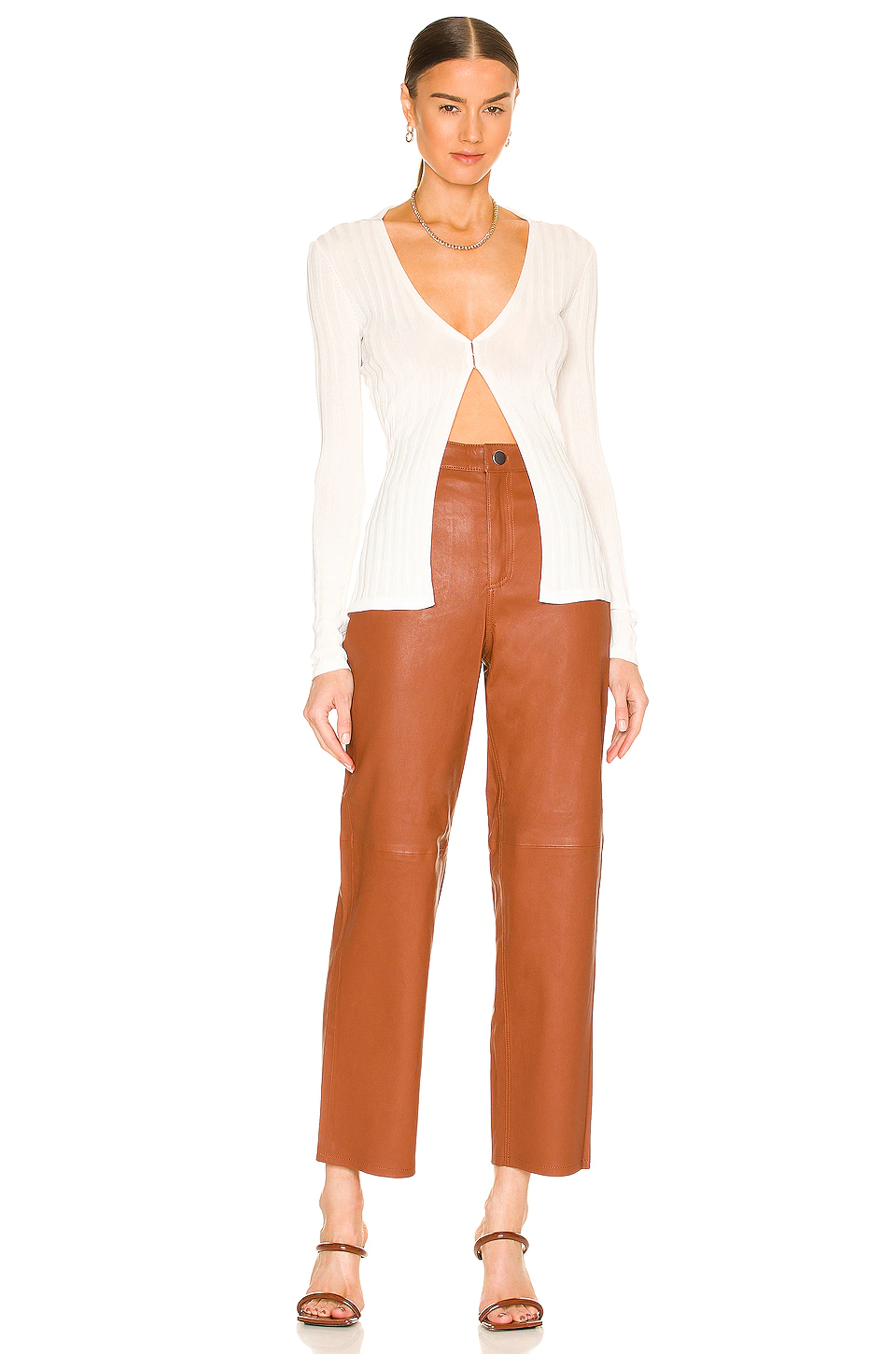 Cheap ๐ฅ L'Academie Jiselle Leather Pant In Camel โค๏ธ 4 Cheap ๐ฅ L'Academie Jiselle Leather Pant In Camel โค๏ธ - Image 4