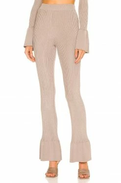 Cheapest 👏 L'Academie Loch Rib Knit Pant In Fossil 🎁