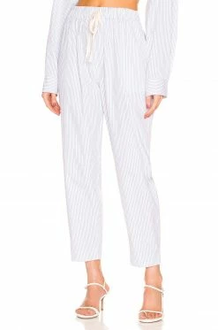Promo 🔥 L'Academie Holly Pants In Blue & White Stripe 🎁