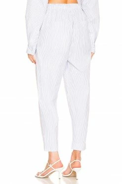 Promo 🔥 L'Academie Holly Pants In Blue & White Stripe 🎁 -Deals L'Academie Store LCDE WP219 V3