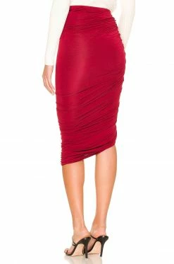Brand new 🎁 L'Academie Libby Midi Skirt In Burgundy 👍 -Deals L'Academie Store LCDE WQ105 V3
