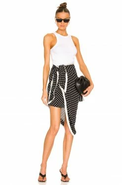 Brand new 👏 L'Academie Zillian Midi Skirt In Black Multi Dot 🌟 -Deals L'Academie Store LCDE WQ111 V4