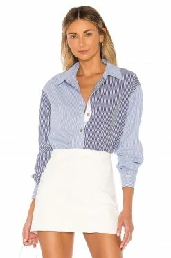 Discount π L'Academie The Blaise Top In Blue & White β