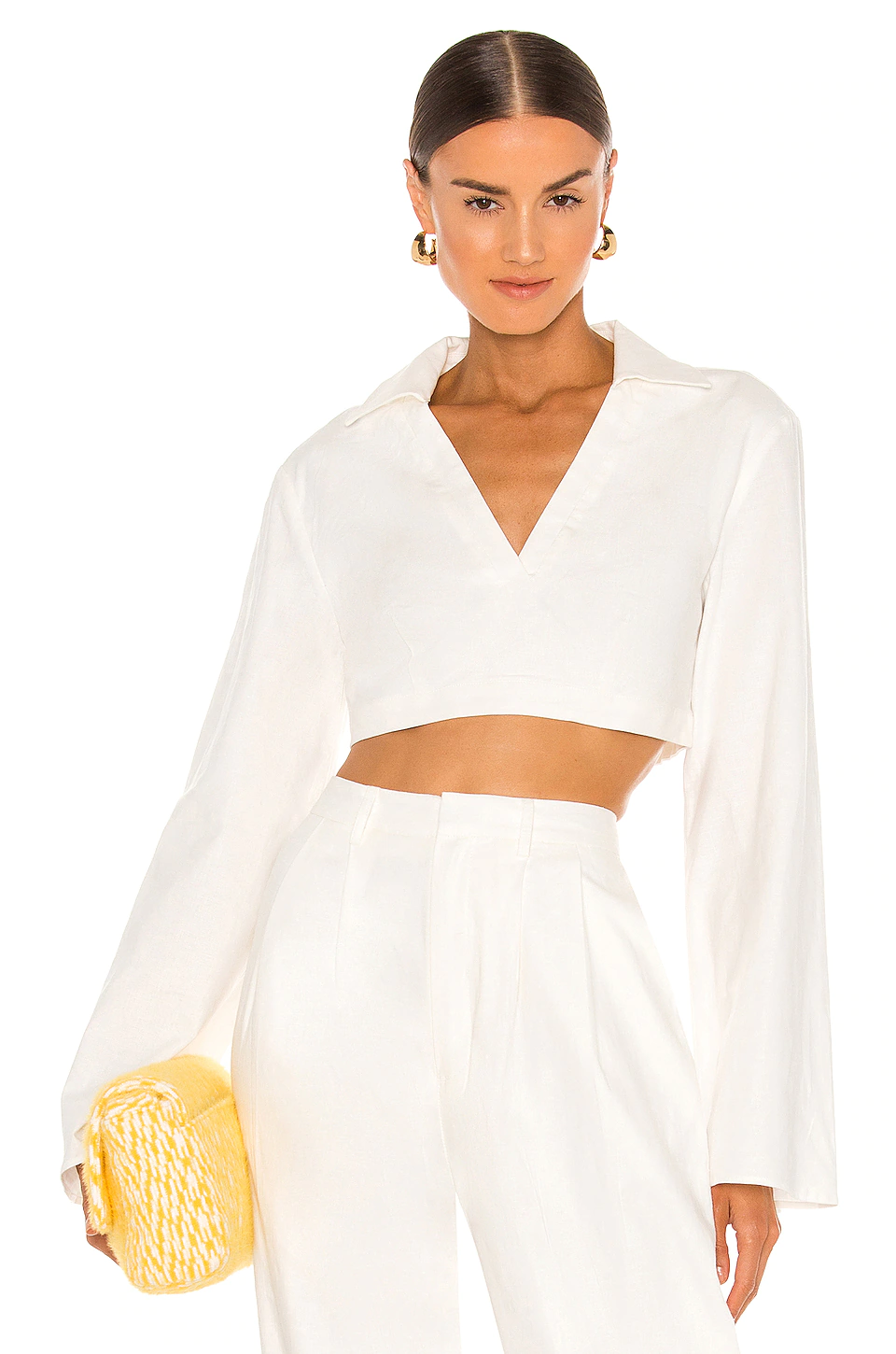 Cheap โค๏ธ L'Academie Corinna Top In Ivory ๐