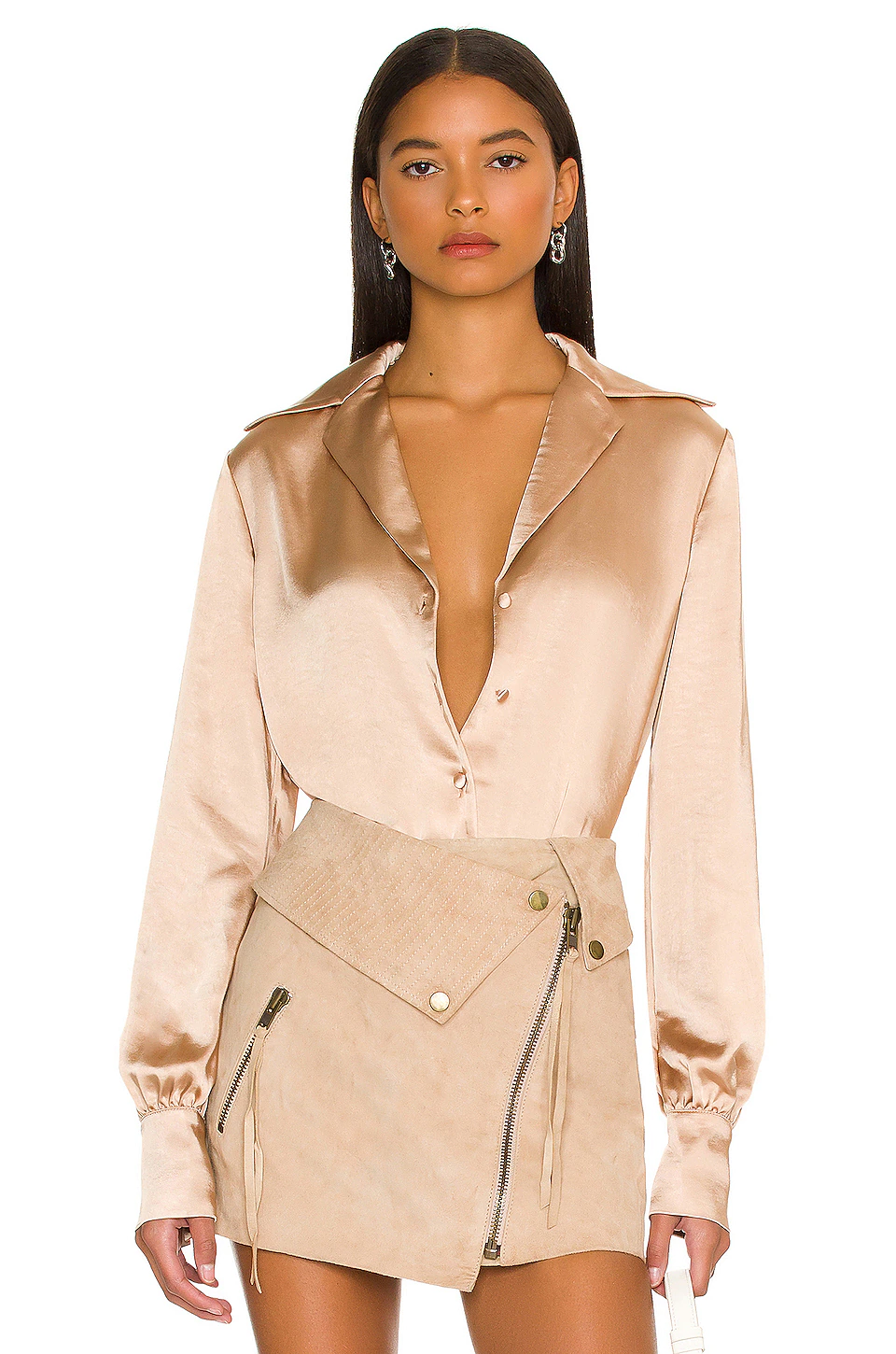 Budget ✔️ L'Academie Raquel Bodysuit In Champagne ✔️