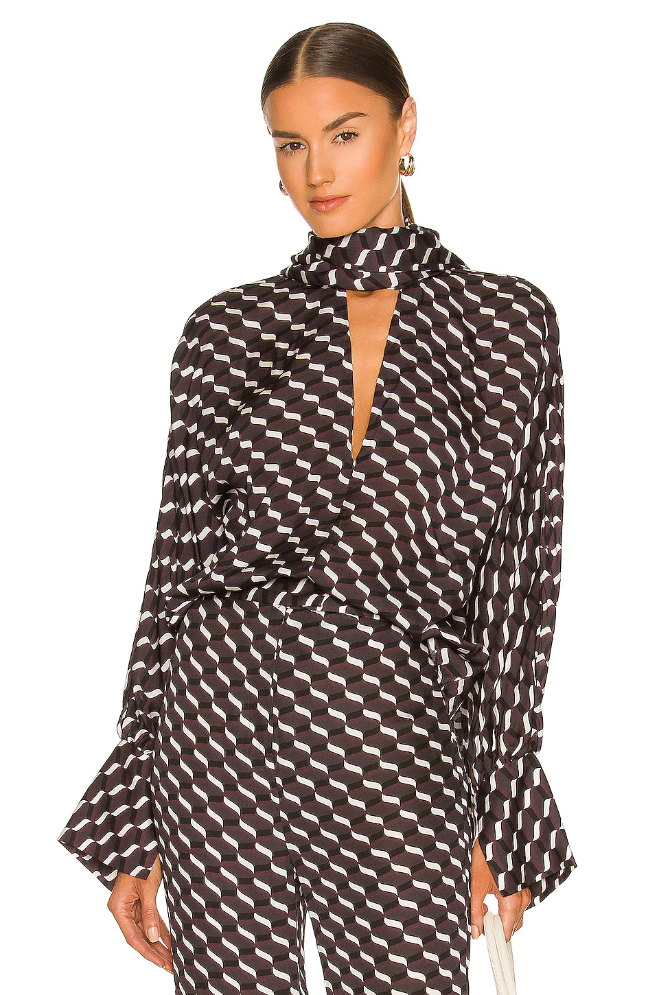 Wholesale ⭐ L'Academie Willma Blouse In Brown Multi 🤩