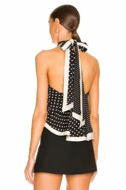 Deals ⭐ L'Academie Orla Halter Top In Black Multi Dot ✨ -Deals L'Academie Store LCDE WS821 V3