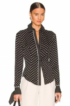Coupon 🤩 L'Academie Amora Blouse In Black Multi Dot 🎉