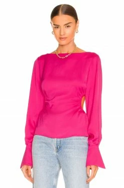 Outlet ✨ L'Academie Marlene Blouse In Pink ✔️