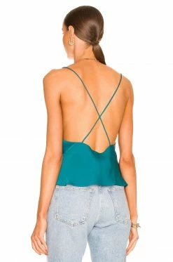 Cheapest 👍 L'Academie Olena Cowl Cami In Turquoise 👍 -Deals L'Academie Store LCDE WS829 V3