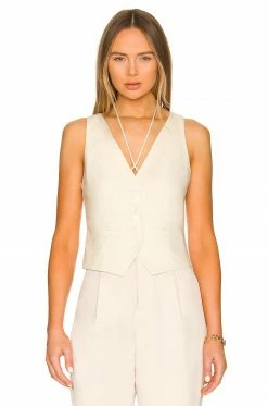 Discount 🛒 L'Academie Logan Vest In Beige 💯