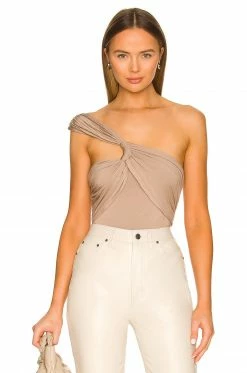 New 👏 L'Academie Delphine Bodysuit In Taupe 🛒