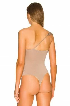 New 👏 L'Academie Delphine Bodysuit In Taupe 🛒 -Deals L'Academie Store LCDE WS834 V4